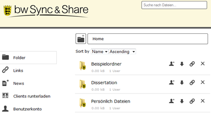 bwSync&Share Web-Client