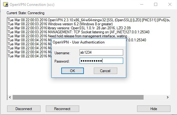 Figure 5: Log in