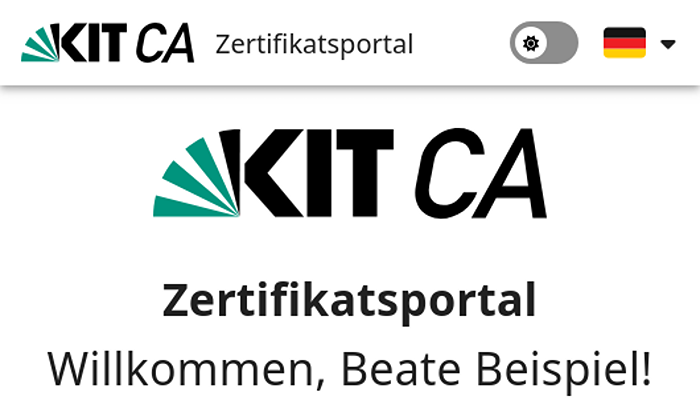 Neues CA-Portal zur Erstellung von Zertifikaten