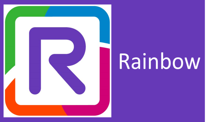 Logo der Rainbow-Software von Alcatel Lucent Enterprise
