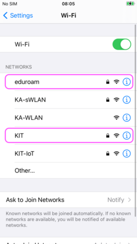 Figure 3: network list