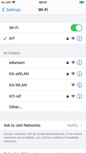 Figure 6: established WLAN connection